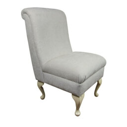 Oyster Diamond Handmade Bedroom Chair - Luxury Accent Woburn Fabric British Bespoke Made