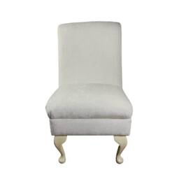 Oyster Diamond Handmade Bedroom Chair - Luxury Accent Woburn Fabric British Bespoke Made - thumbnail 2