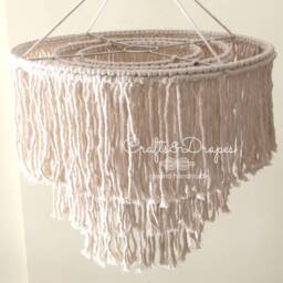 Boho Fringe Chandelier - Macrame Rustic Wedding Decor Baby Shower Light Pendant Home Hotel Lights - thumbnail 2