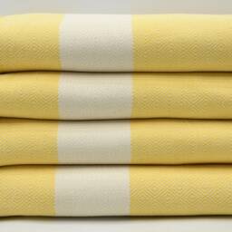 "Yellow Bedspread, Geometric Blanket, Turkish Beach Throw, Turkish Blanket, Diamond Blanket, Long Blanket, 79""x95" - thumbnail 3