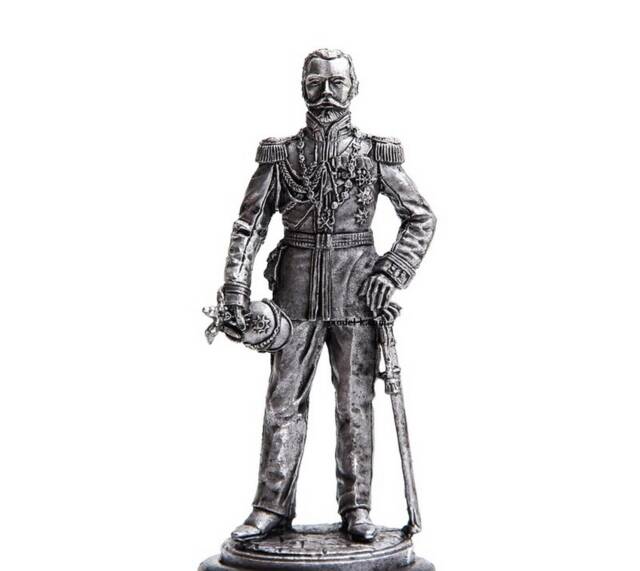 54mm Russia. Nickolay The Second - Romanov 1896-1917 132 Scale Metal Figurine - image 1