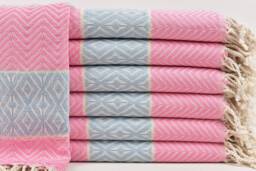 Organic Beach Towel, Wedding Gift Towels, Chevron 40x71 Inches Monogrammed Bulk Older Scarf Hammam - thumbnail 1