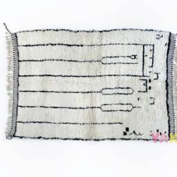 Yakiti - 5X8Ft Moroccan Rug, Beni Ourain Area Modern Wool Living Room Beniourain Handmade Soft Carpet, 160 cm X 239 - thumbnail 3