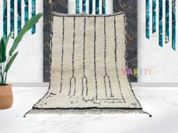 Yakiti - 5X8Ft Moroccan Rug, Beni Ourain Area Modern Wool Living Room Beniourain Handmade Soft Carpet, 160 cm X 239 - thumbnail 1