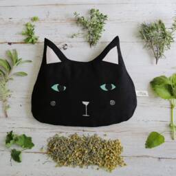 Kitten-Shaped Comfort Pillows With Soothing Herbal Mixtures, Pine Shavings, Pillows, Meditation, Sleeping - thumbnail 2