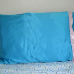 Sky Blue Satin Pillowcase - thumbnail 4