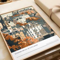 Edinburgh Old Town Poster Scotland Travel Art Print - thumbnail 3