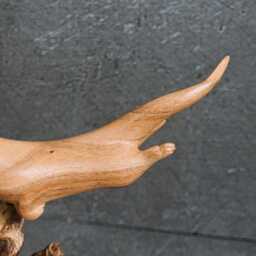 Handmade Swimming Otter Wood Sculpture 8 - thumbnail 4