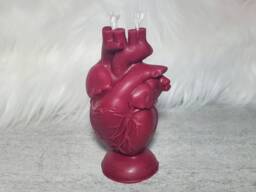 Anatomical Heart Shaped Candle Custom Scent & Color, Soy Wax. Gothic, Alternative, Witchcraft Candle - thumbnail 1