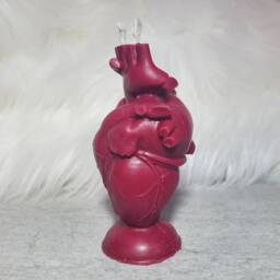 Anatomical Heart Shaped Candle Custom Scent & Color, Soy Wax. Gothic, Alternative, Witchcraft Candle - thumbnail 3