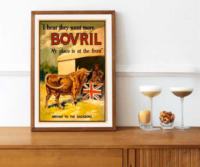 Reprint Of A British Ww1 1917 Bovril Poster - image 1
