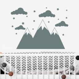 Mountain Nursery Wall Decal - Rustic Decor Boy- Sticker - Ma265 - thumbnail 1