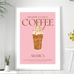Frappuccino Frappe Cocktail Art Print Poster - Party Signature Drink Sign Wall Decor Minimalist Elegant Retro Gift A5 A4 A3 - thumbnail 3