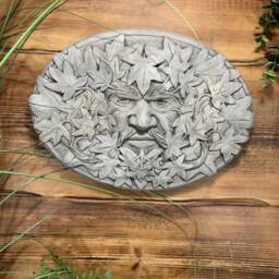 stone Garden Tree Man Green Wall Plaque Hanging Ornament - thumbnail 2