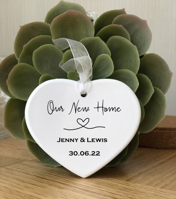 New Home Gift, Bauble, Personalised Housewarming First House Ornament Moving House Gift Home - image 1