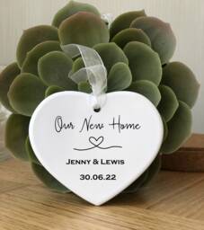 New Home Gift, Bauble, Personalised Housewarming First House Ornament Moving House Gift Home - thumbnail 1