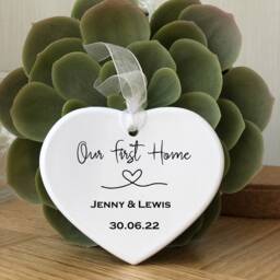 New Home Gift, Bauble, Personalised Housewarming First House Ornament Moving House Gift Home - thumbnail 2