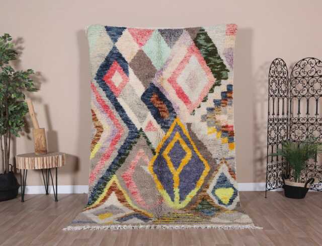 Authentic Boujaad Rug, Moroccan Rug 5x8 Ft - image 1