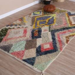Authentic Boujaad Rug, Moroccan Rug 5x8 Ft - thumbnail 3