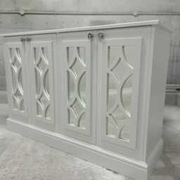 Bespoke Mirrored Tv Cabinate/Sideboard - White - thumbnail 2