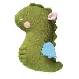 Decorative Dragon-Shaped Pillow in Wool - Plush Dragon Cushion Children's To Cuddle Caro & Zolie - thumbnail 2