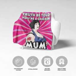 Crackin Mum Blanket Funny Gift Mothers Day Birthday Present Cozy Throw Home Decor For From Daughter Son Wife Gifts - thumbnail 3