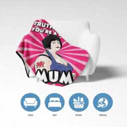 Crackin Mum Blanket Funny Gift Mothers Day Birthday Present Cozy Throw Home Decor For From Daughter Son Wife Gifts - thumbnail 2