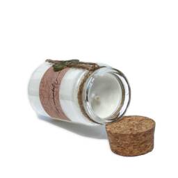 Handmade Soy Wax Aroma Candle, Glass Jar With Cork Lid - thumbnail 3