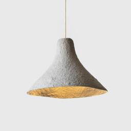 Industrial Lamp From Paper Pulp, Farmfouse Rustic Lighting, Pendant Light, Minimalist Chandelier - Rumcajs - thumbnail 1