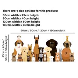 Dog Wall Sticker - Big Group Of Dogs Decal Art - thumbnail 2