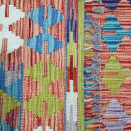 Kilim Rug Multicolour, Handmade Artisan Afghan Turkish Scandinavian Navajo Bohemian Flatweave Wool Multicolour 122x84 cm - thumbnail 3