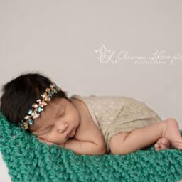 Emerald Green Chunky Baby Blanket Newborn Photography Prop - thumbnail 2