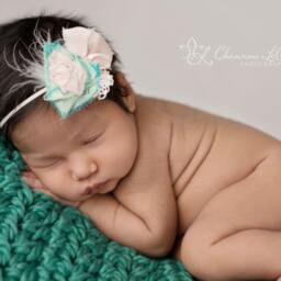 Emerald Green Chunky Baby Blanket Newborn Photography Prop - thumbnail 3