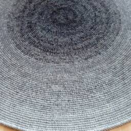 Handmade Wool Round Rug Modern Style, Custom Color - thumbnail 3