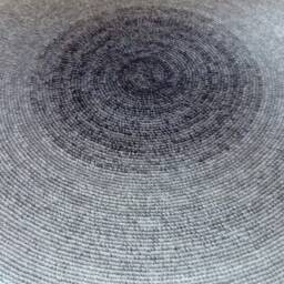 Handmade Wool Round Rug Modern Style, Custom Color - thumbnail 4