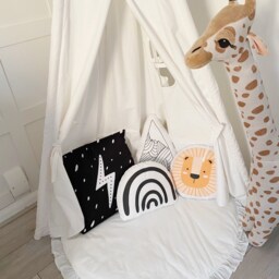 Monochrome Pillow Case, Flash Cushion, Baby Gift, Childrens Decor, Lightening Pillow, Shower Nursery Kids Pillows, Flash - thumbnail 2