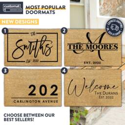 Best-Selling Personalized Custom Doormats With Family Names For The Perfect Housewarming Gift - thumbnail 1