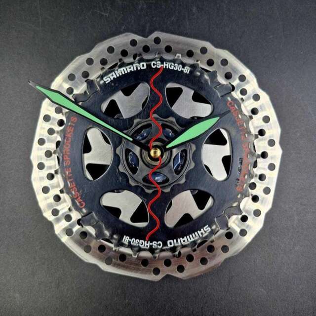 Recycled Bike Parts Clock Steampunk Bicycle Decor - image 1