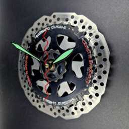 Recycled Bike Parts Clock Steampunk Bicycle Decor - thumbnail 2