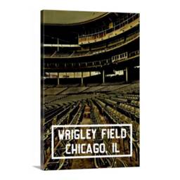 Wrigley Field Seats Chicago Cubs Illinois Artwork Vintage - Poster Or Canvas - thumbnail 3