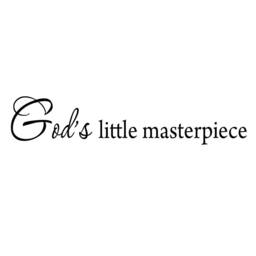 Nursery Wall Decals - God's Little Masterpiece Baby's Room Art Decor Vwaq-1762 - thumbnail 2