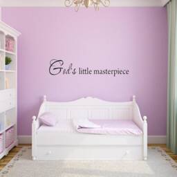 Nursery Wall Decals - God's Little Masterpiece Baby's Room Art Decor Vwaq-1762 - thumbnail 1