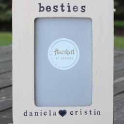 Personalized Besties Picture Frame, Rustic Distressed Friend Gift - thumbnail 2