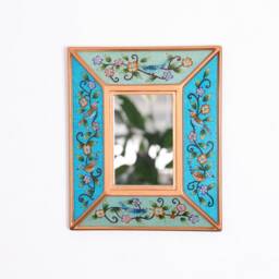 "Peruvian Mirrors ""Bird Turquoise Sky Blue" - thumbnail 2