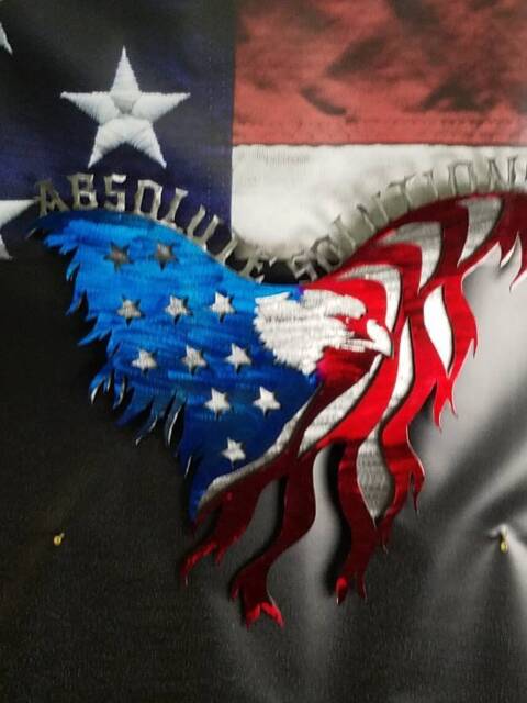 American Flag Bald Eagle Patriotic Metal Art, Freedom Eagle, Stars & Stripes, Freedom, United States - image 1