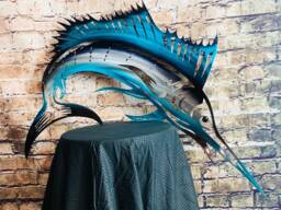 Swordfish Metal Wall Art, Marlin Under The Sea D??cor, Deep Fishing, Trophy Fishing - thumbnail 1