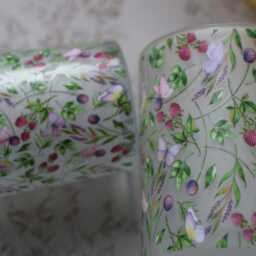 Wild Meadow Floral Glass Candle Holders, 2 Sizes - thumbnail 3