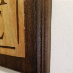 Hand Cut Wooden Welcome Sign Floral Design - thumbnail 4