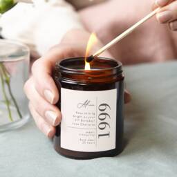 Personalised 21st Birthday Candle Gift Soy Wax Apothecary Jar - thumbnail 1