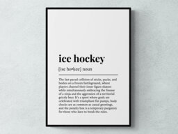 Ice Hockey Funny Definition Sport Gift Wall Art Print - thumbnail 1